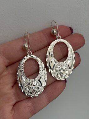 Vintage Sterling Silver Taxco Dangle Earrings